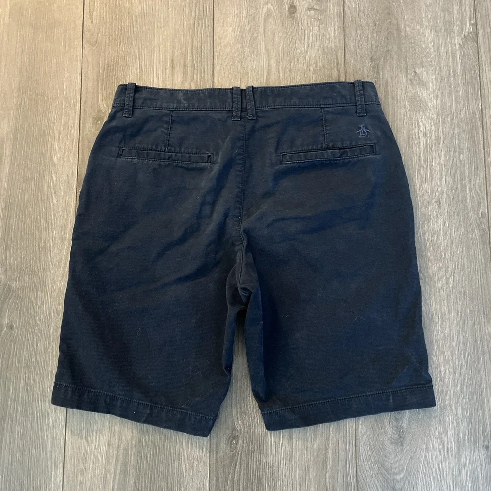Penguin by Munsingwear Mens Sz 29 Chino Shorts Dark Blue